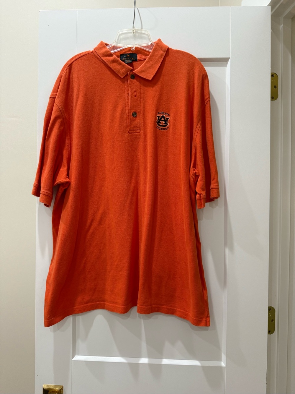 Antigua Auburn Tigers Polo Shirt Men’s XL Orange 100% Cotton Embroidered Logo
